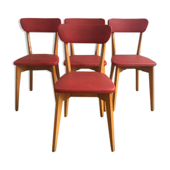 Series of red chairs