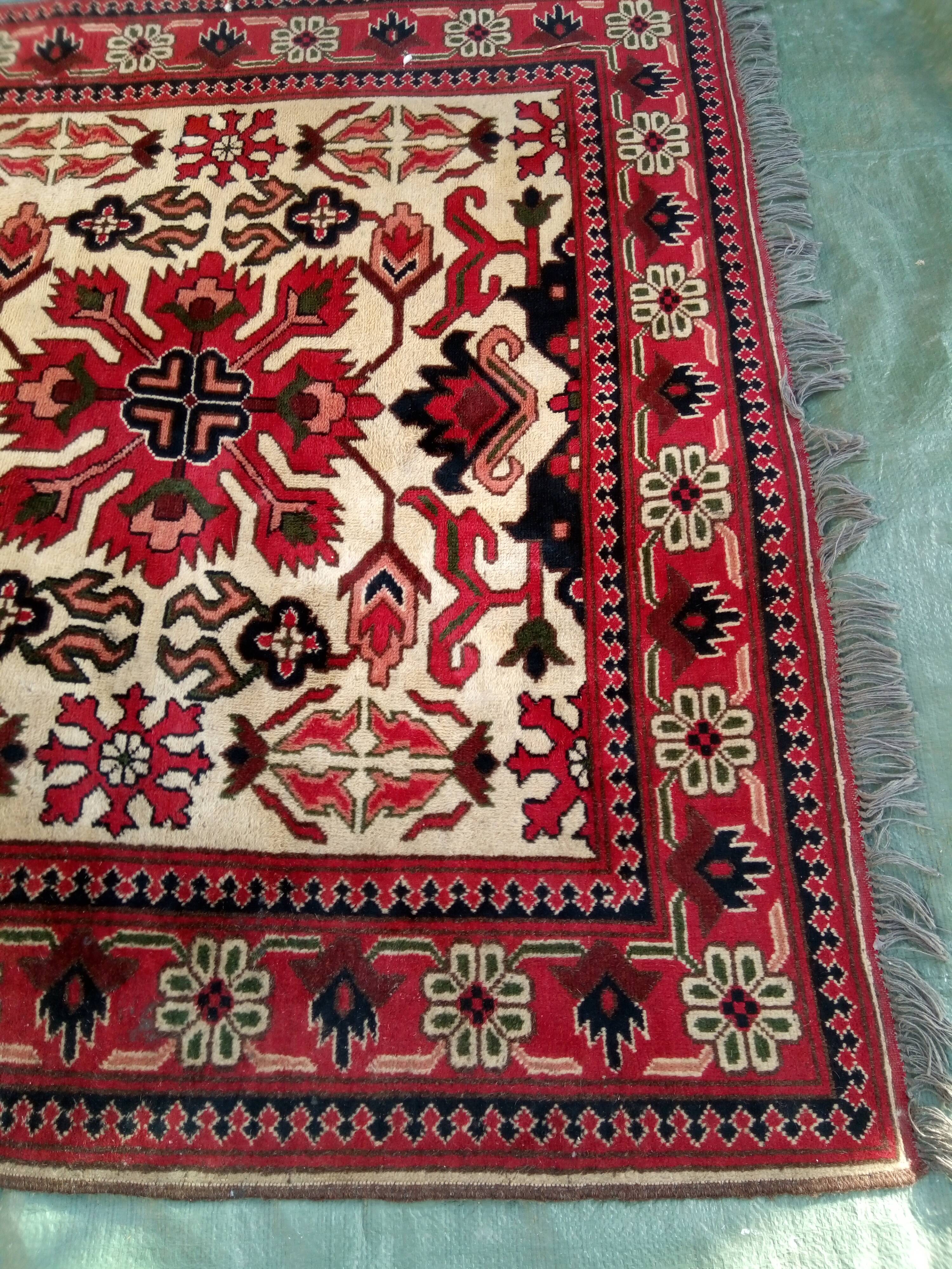 Old oriental carpet handmade 212 x 149 cm