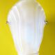 Frosted glass wall light in Art Deco style from the 1980s.