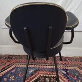 Metal and skai hairdresser's armchair 60s
