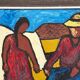 Original Swedish Oil on Canvas – “The Exchange” by Rollo – Signed – Vintage