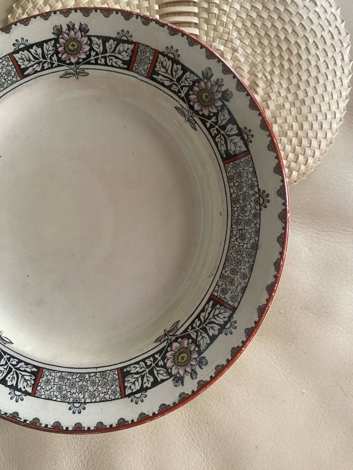 Mounted ironstone plate stamped Wedgwood