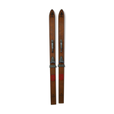 Pair of vintage wooden child skis