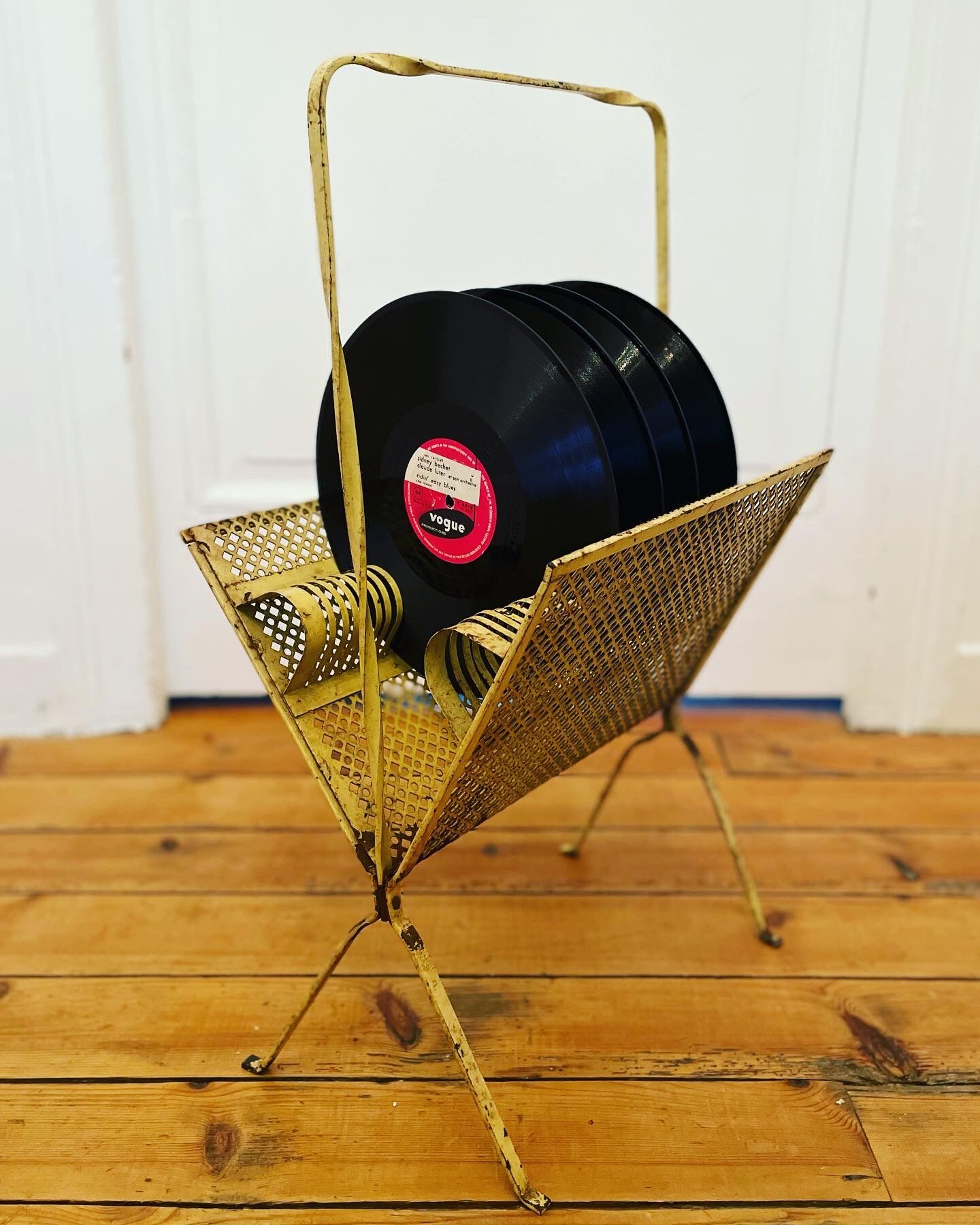 Porte disques vinyles 1950