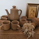 Coffee maker and its 6 stoneware cups
