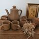 Coffee maker and its 6 stoneware cups