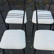 Four chairs by Colette Gueden reupholstered from the 1950s/60s.