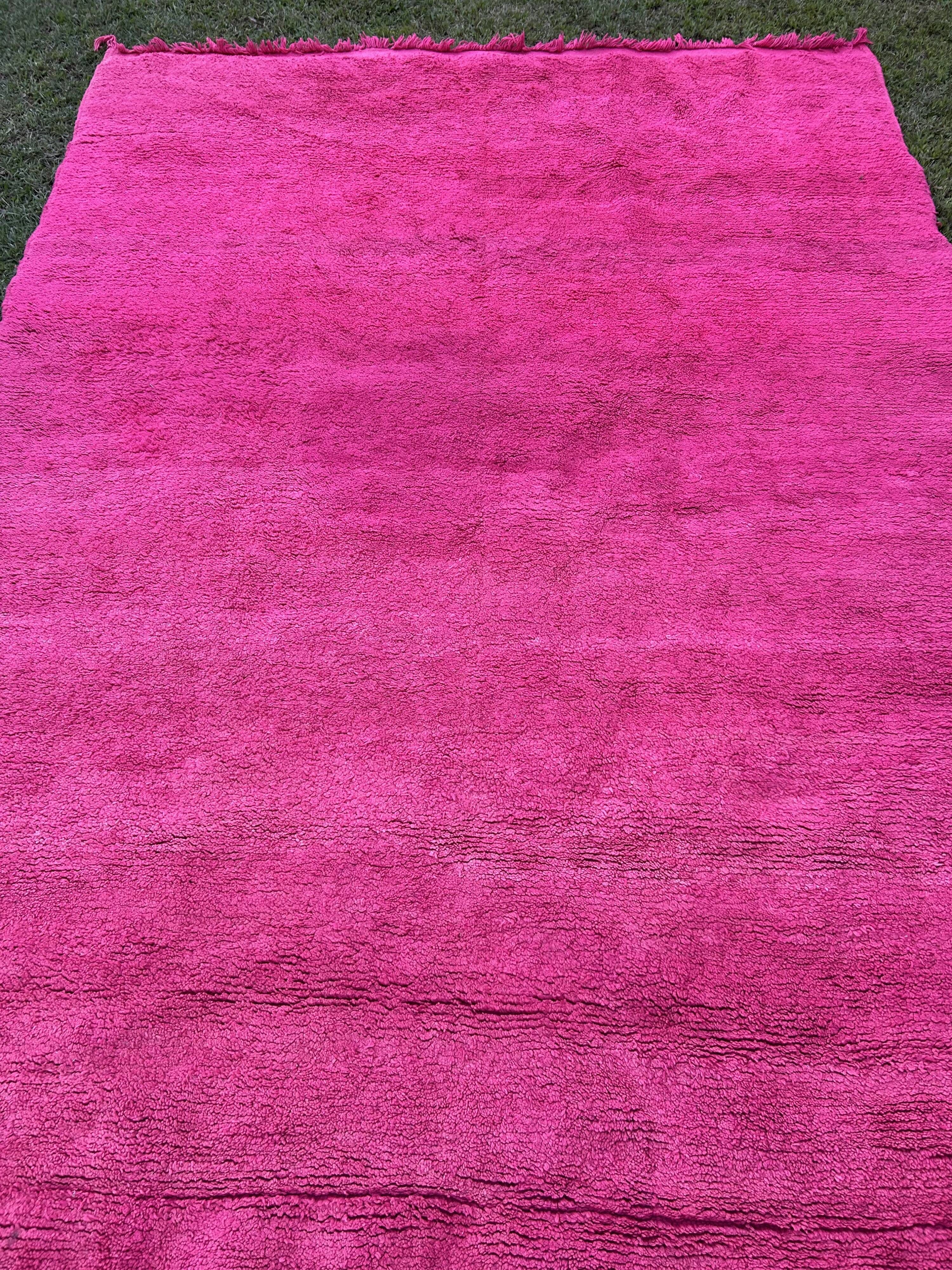 Tapis laine pink vintage grande taille