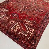 Antique Heriz Rug 335x235 cm Wool Oriental Hand Made Carpet Red, Brown, Blue