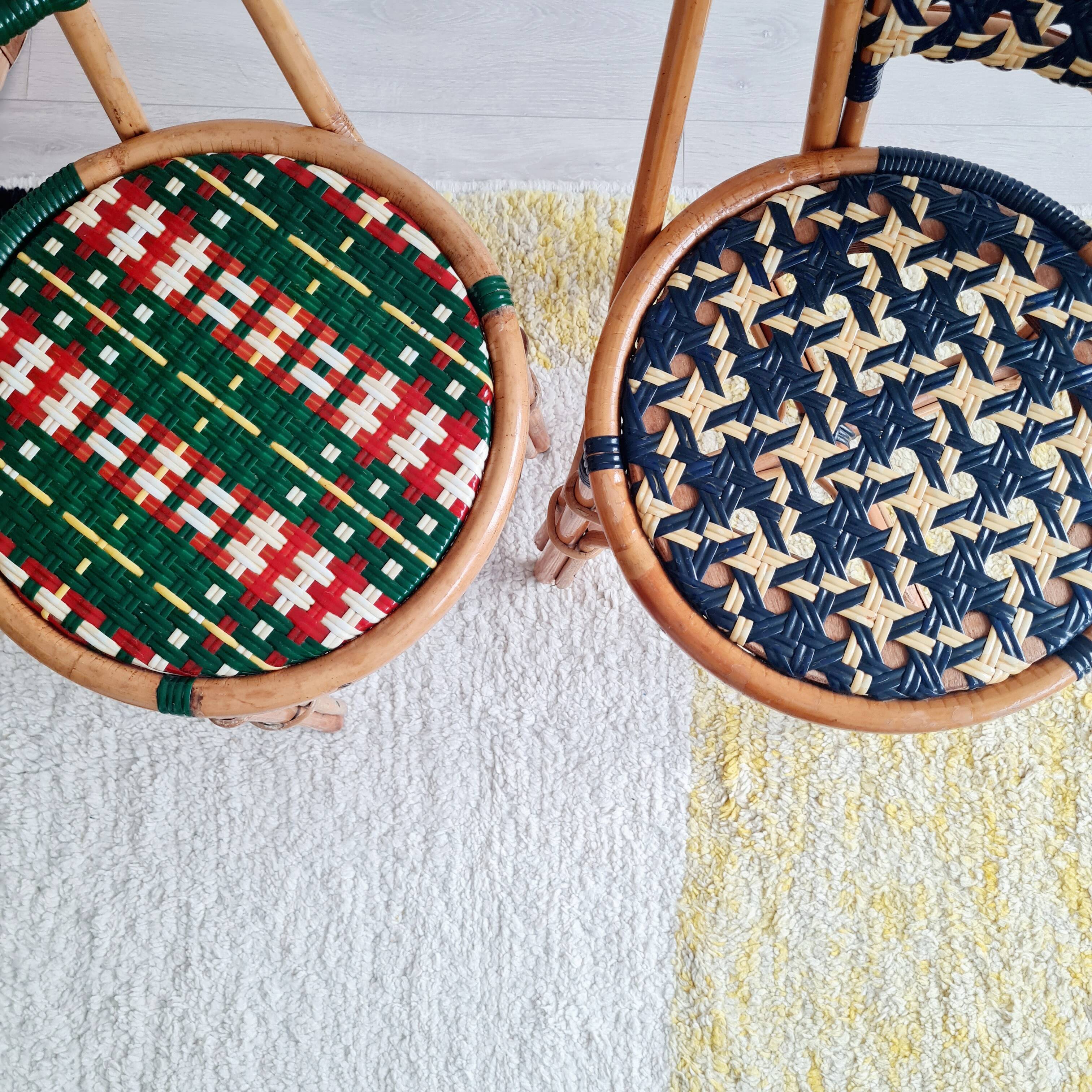 Rattan bistro chairs