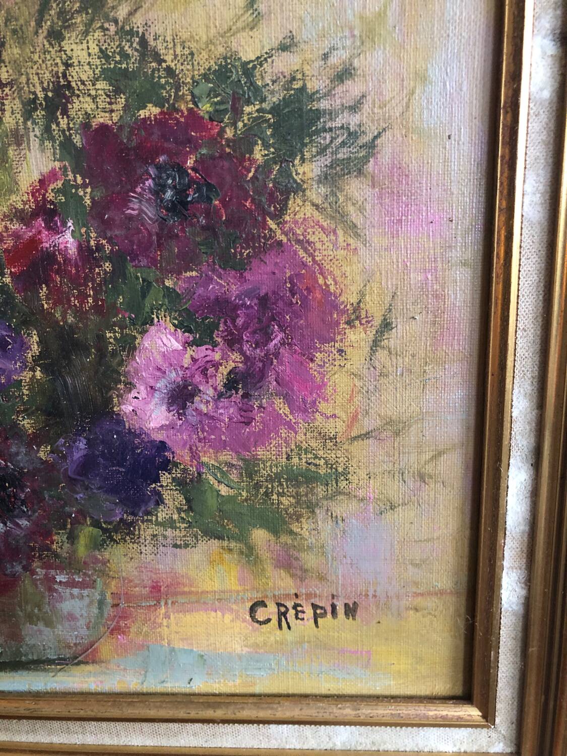 Painting Still life of flowers Oil on canvas