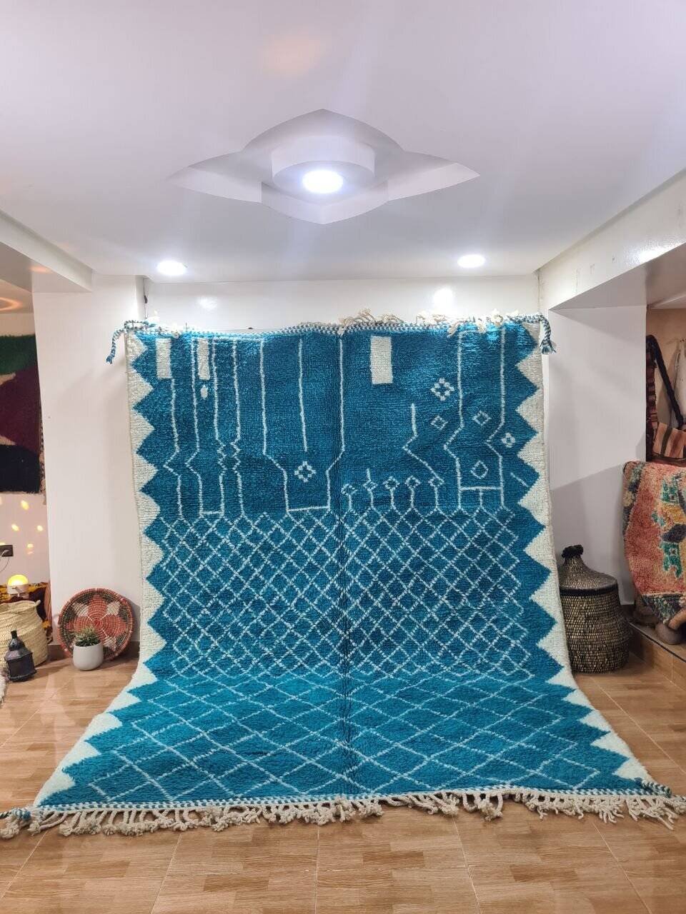 Handmade wool Berber rug 300X200 cm