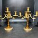 Pair of gilded metal candle holders