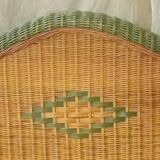 140cm headboard in vintage rattan