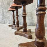 Set of antique stools old pink 1920s