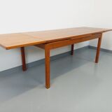 Vintage 60s Scandinavian style teak dining table with extensions
