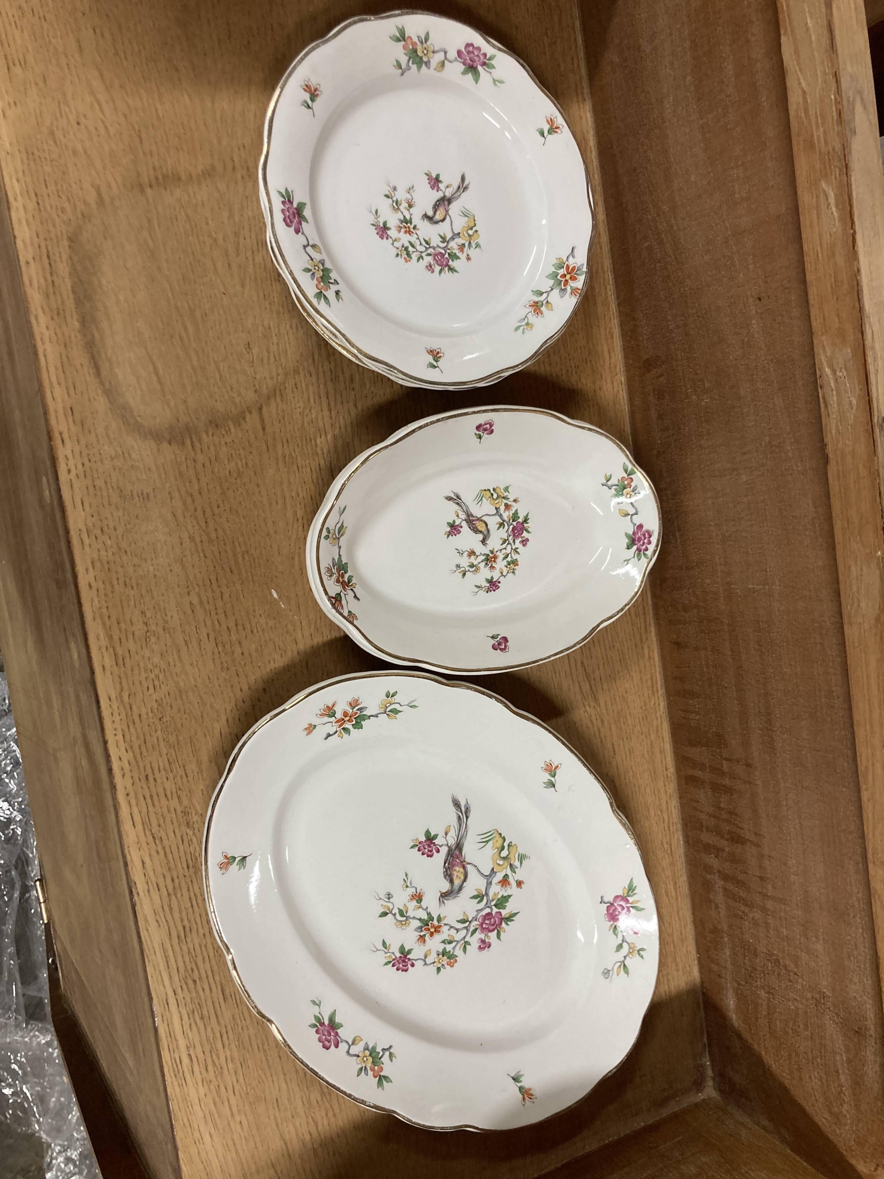 Set of 7 pieces Digoin Sarreguemines