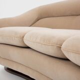 Walnut and mohair velvet sofa by Isa Bergamo, 1940s