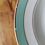 Vintage hollow plates Almond green Badonviller