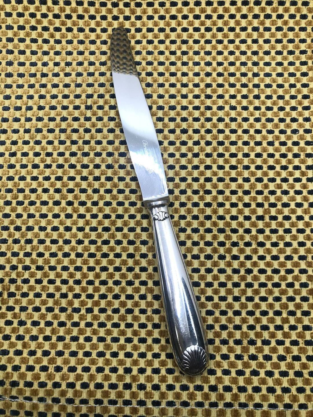 Christofle silver-plated knife, Coquille model