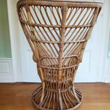 Rattan armchair design Ponti & Lio Carminati