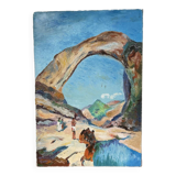 Oil on panel Etretat