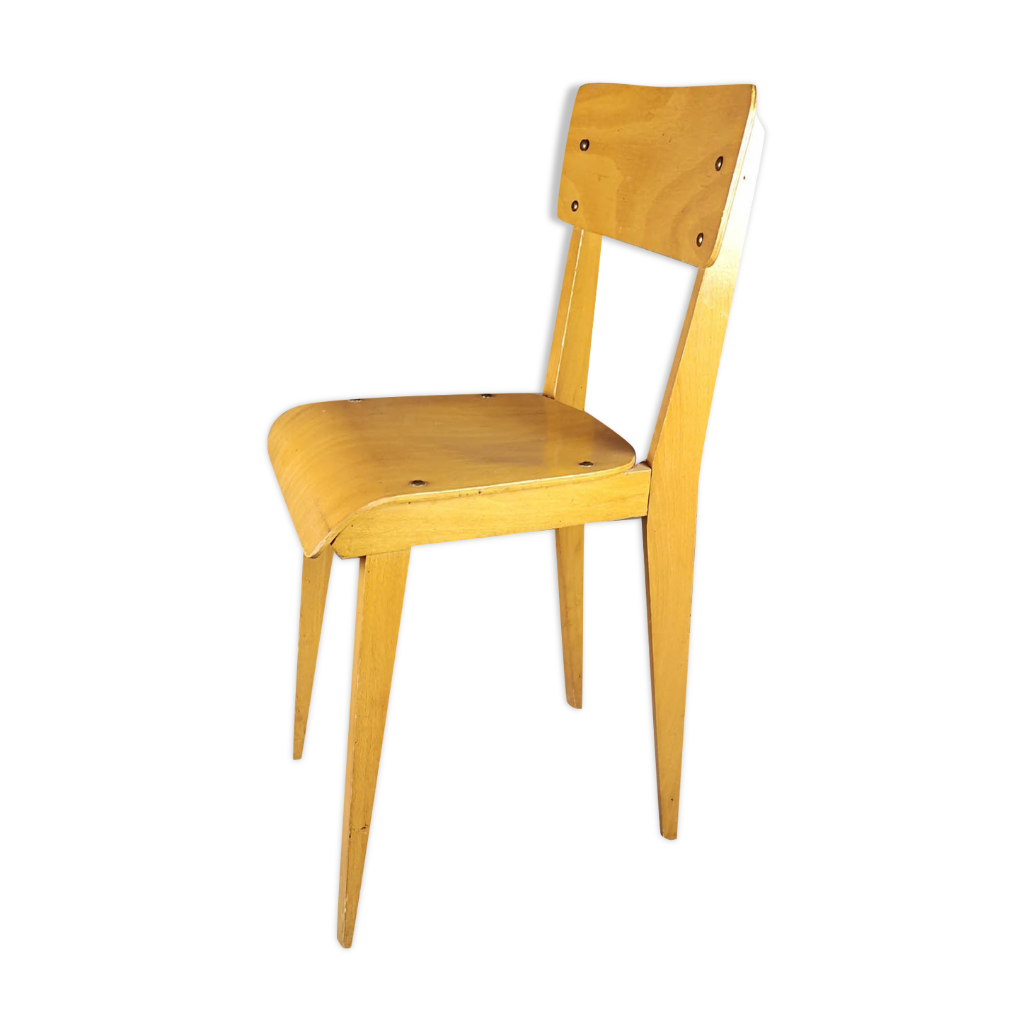 Superb chair all wood child compass feet - marked 118