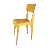 Chaise tout bois enfant pieds compas siglée 118
