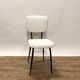 60s chair reupholstered in bouclé