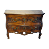 Provençal chest of drawers in solid walnut from Nîmes, Louis XV period