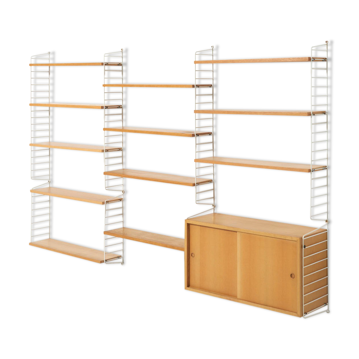 Original String Wall System in Ash by Nisse Strinning, Sweden - 1950's