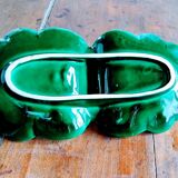 Aperitif servant in dark green Art Deco faience