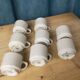 8 tasses à café de bistrot blanches Apilco