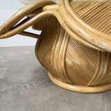 Vivai del sud “flower” rattan coffee table