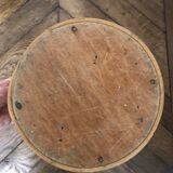 Umbrella holder with 2 handles in curved rattan and wood, circa 1960
