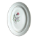 Vintage oval plate signed Moulin des Loups model Imperia pink flower