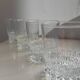 Set of 4 vintage glass whiskey glasses