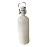 Bottle, hot water bottle, ceramic, old white, broken