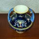 Vase with 2 polychrome handles in Gien earthenware France with Renaissance decoration 1938