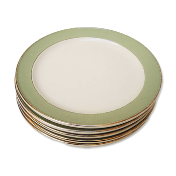5 Antique Villeroy & Boch Celadon Dessert Plates
