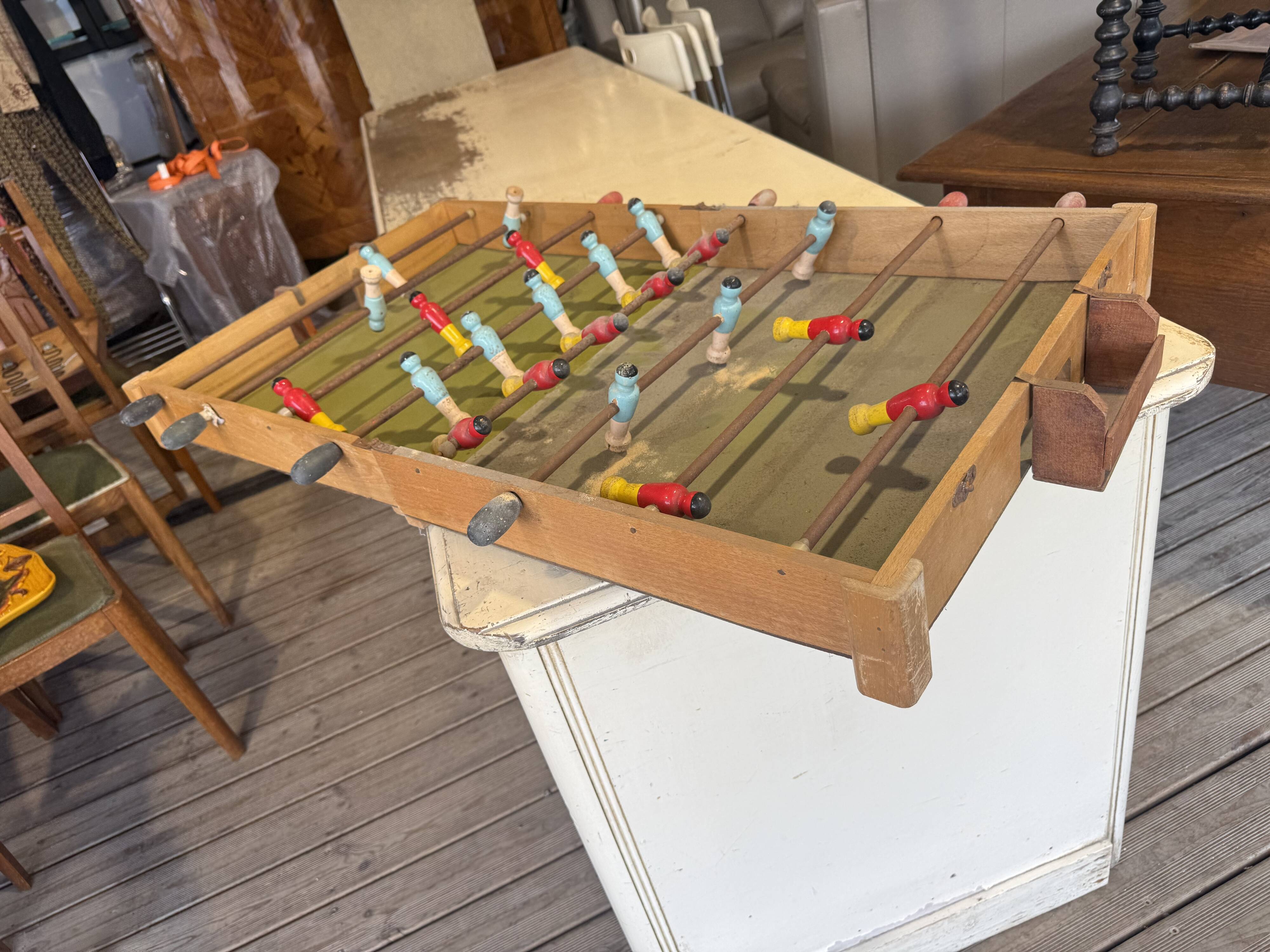 Baby-foot de table vintage en bois - Années 50/60