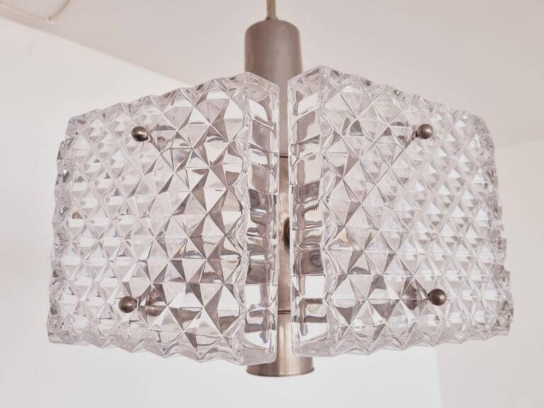 Chandelier du milieu du siècle dans le style de Kalmar, Autriche, années 1960.