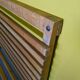 Vintage french beech wooden sauna or salon corner bench, second half 20th century