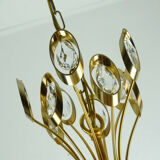 Mid century chandelier Palwa crystal glass