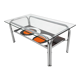 Coffee table of the 60s - 70s in ceramic, chrome and glass