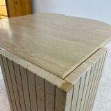 Coffee table Roche Bobois "eye" in travertine, 1970