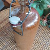 Bouteille en grès vernissé brun 1L