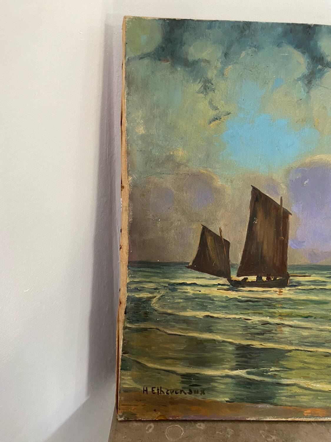 Paysage de voiliers en mer