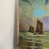 Paysage de voiliers en mer