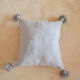 Oreiller pompon marocain gris 48x48cm
